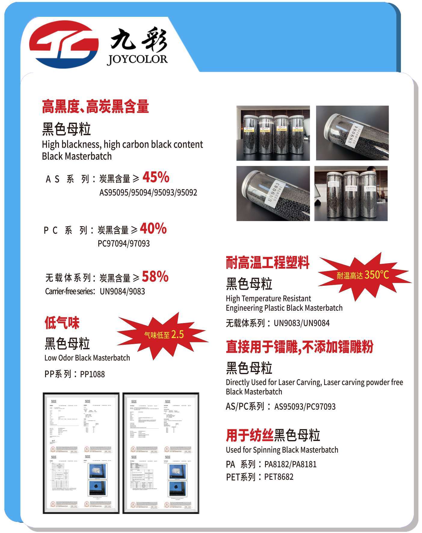 PE聚乙烯载体系列高端黑色母粒